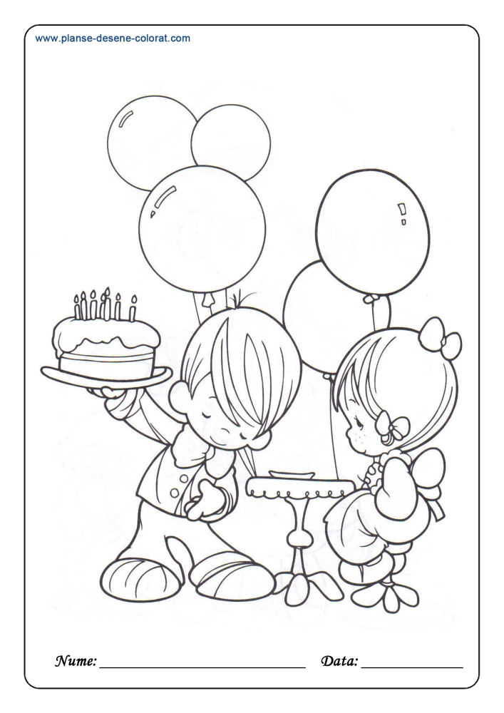 desene de colorat de ziua copilului baloane